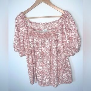Floral Puff Sleeve Top